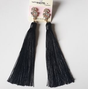 Pastel Collection Very Long Tassel Earrings